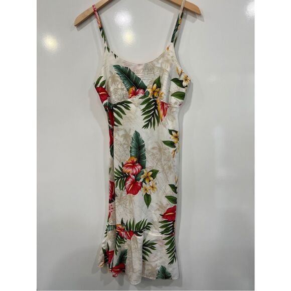 Vintage Dresses & Skirts - Vintage tropical floral made in Hawaii midi dress